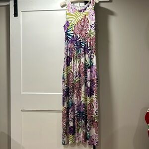 BNWOT Paolino floral maxi dress size lar w pockets very soft